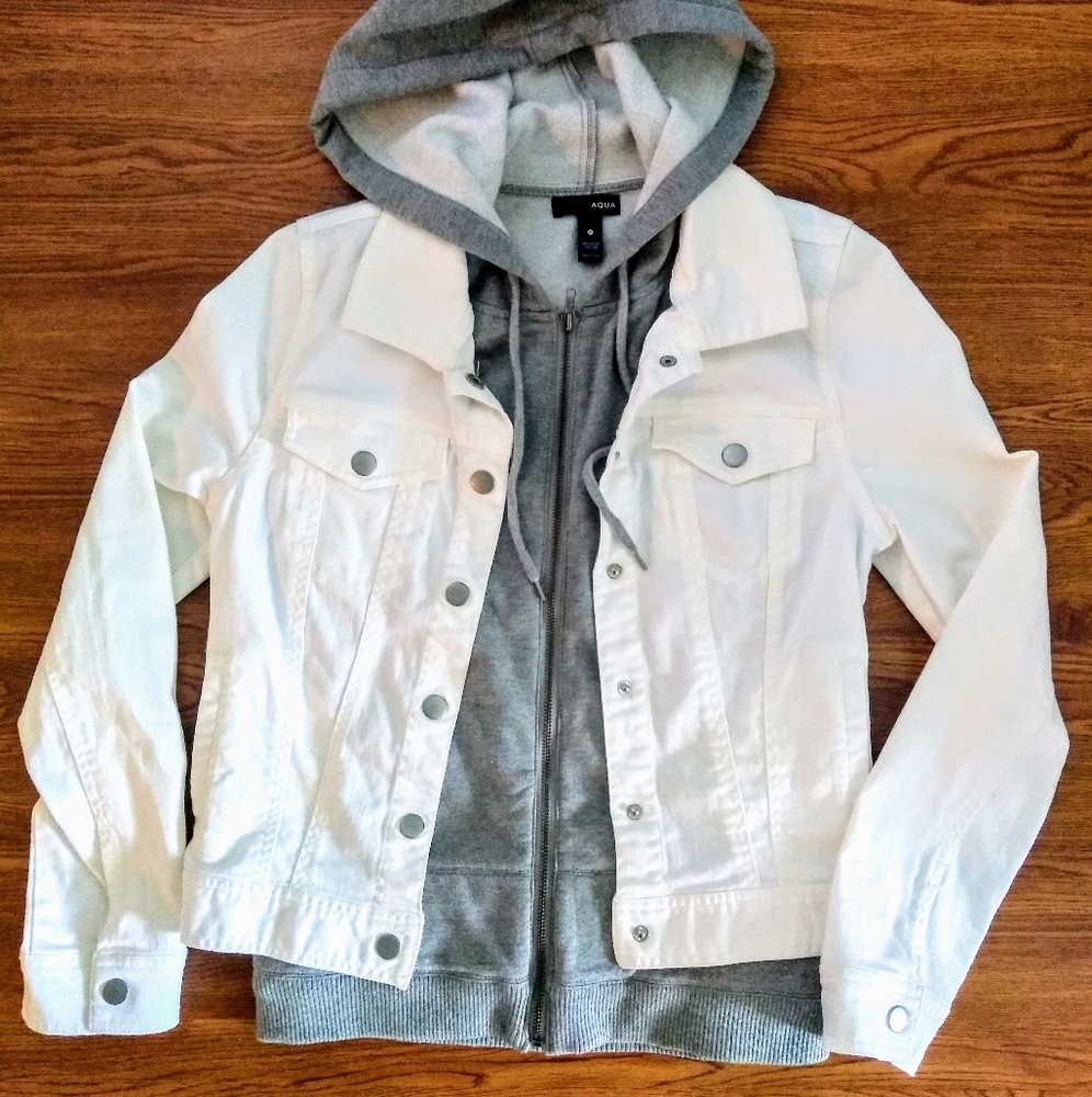 Aqua White Jean Jacket